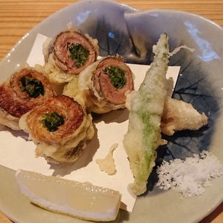 秋刀魚みつば巻(あずみのおそば 樽屋玄助)