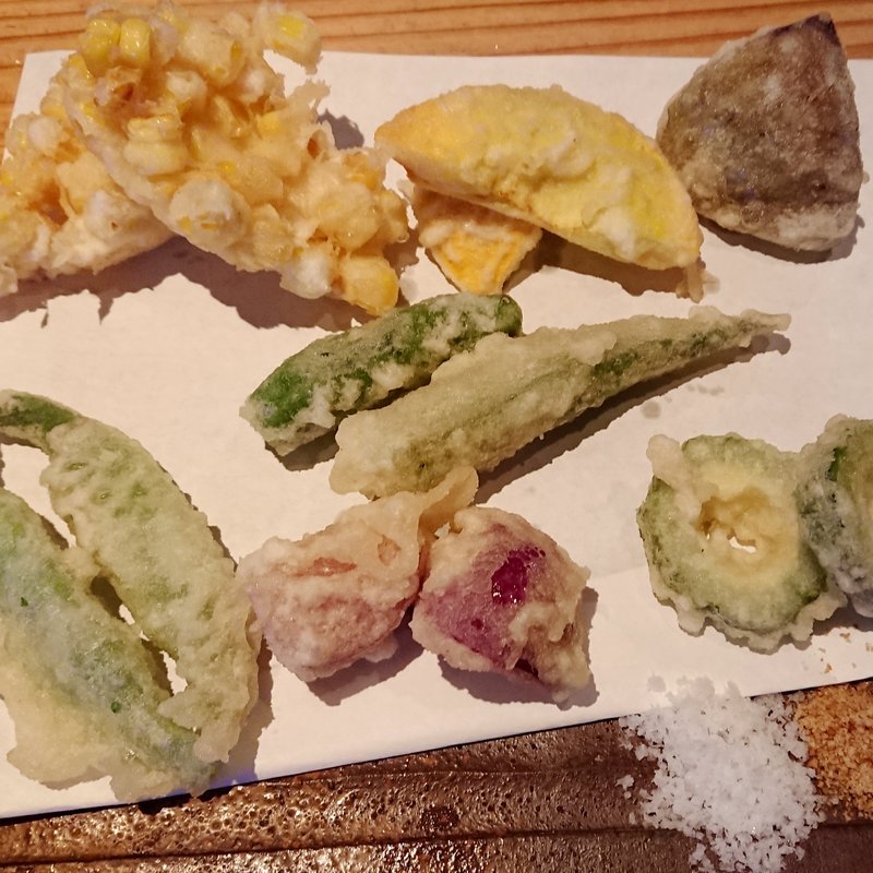 旬野菜の天ぷら(あずみのおそば 樽屋玄助)