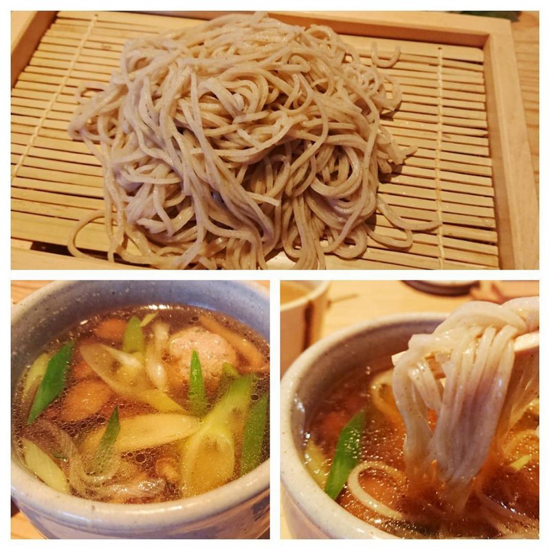 鴨汁(鴨つみれ入り)ともりそば(あずみのおそば 樽屋玄助)