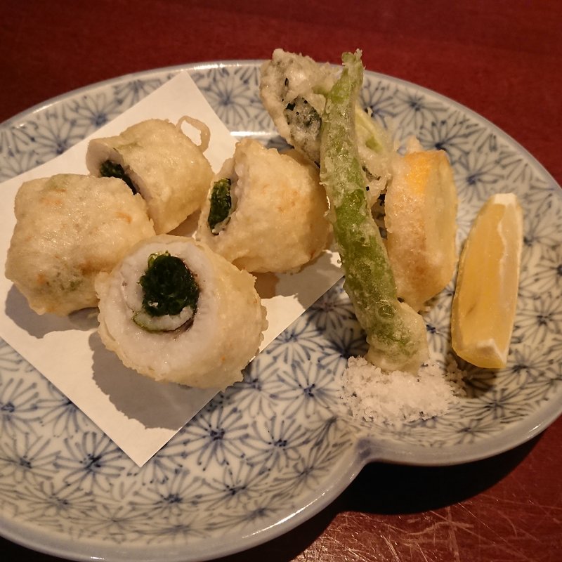 はも天ぷら(あずみのおそば 樽屋玄助)