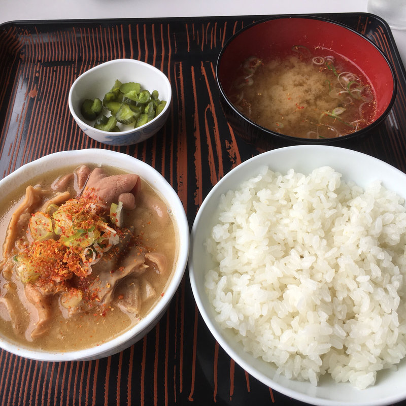 モツ定食(筑波サーキットドライバーズサロン )