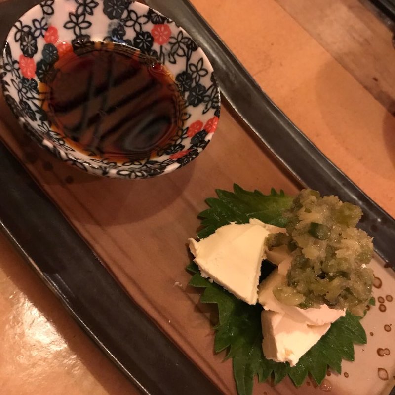 刻みわさびとクリームチーズ(日本酒バル 凪)