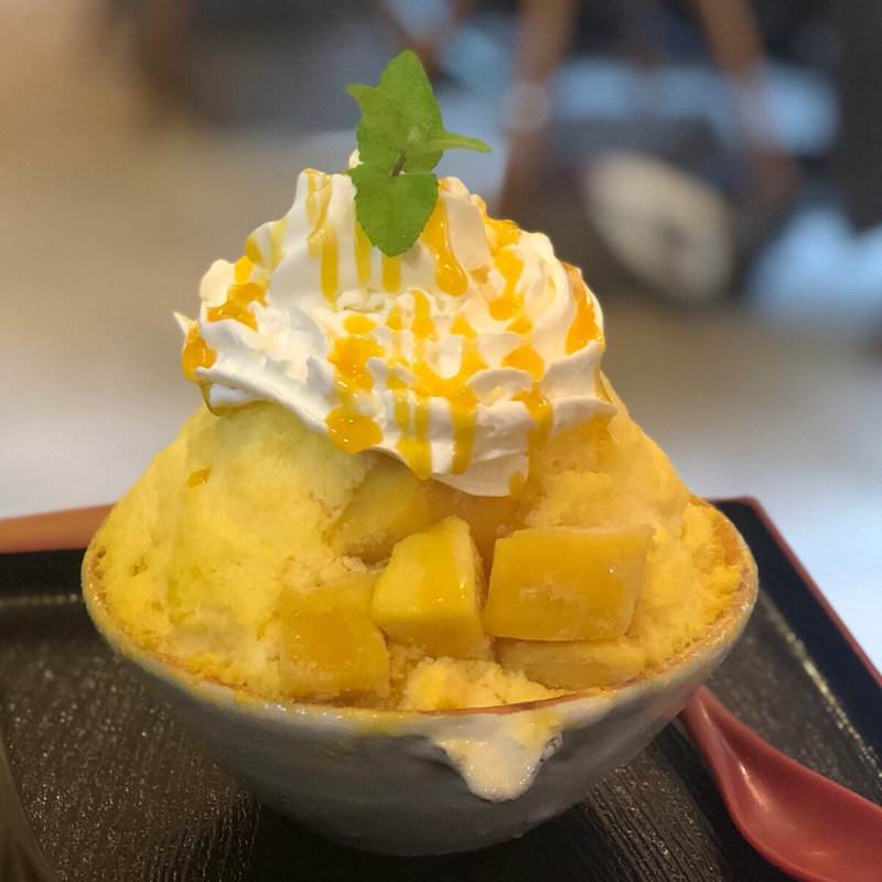 マンゴーエスプーマかき氷(丹波立杭 YAMATO cafe)