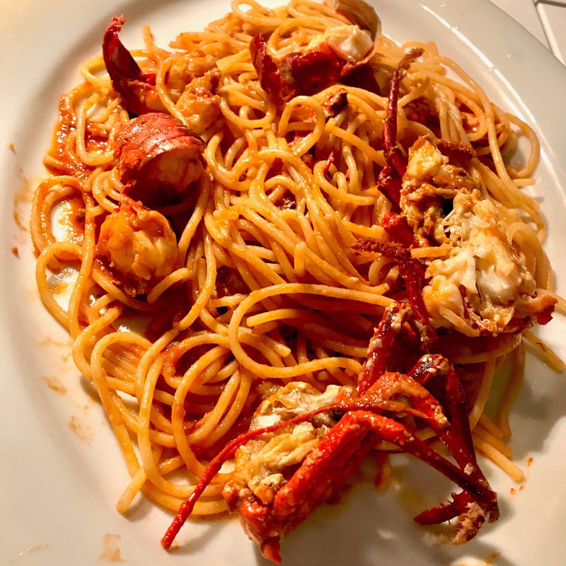 伊勢海老のポズィターノ風スパゲッティ(ベリッシモサロン)
