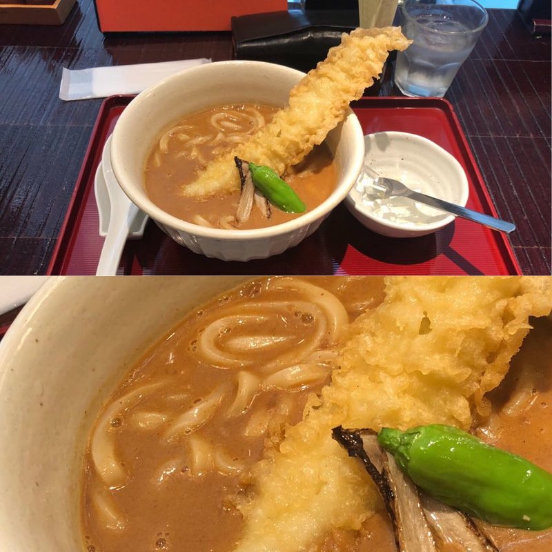 穴子天カレーうどん(古奈屋 丸の内オアゾ店)