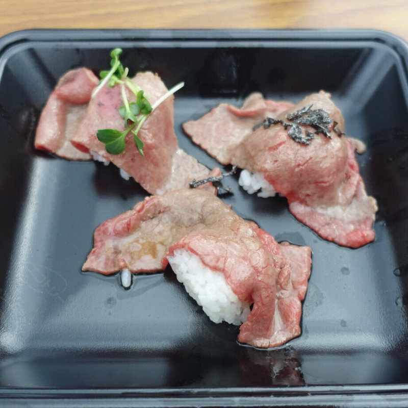 黒毛和牛の握り寿司(東京和牛ショー2018)