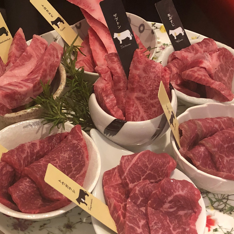 エイジングおすすめ希少部位5種盛り合わせ(熟成和牛焼肉 エイジング・ビーフ 大宮店)