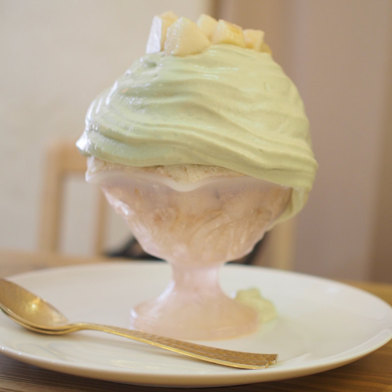 ピスタチオポワールキャラメルショコラ氷(かき氷研究所)