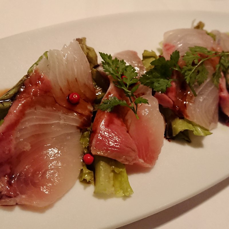 カンパチのカルパッチョ(サンタ・アンジェロ)