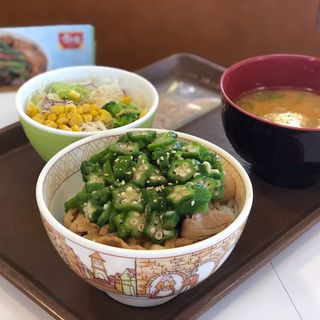 かつぶしオクラ豚丼(すき家 141号佐久跡部店 )