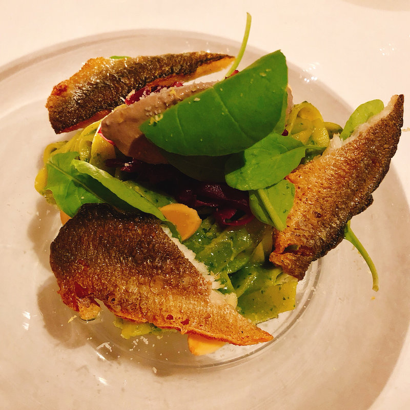 鮎のパスタ(リストランテASO)