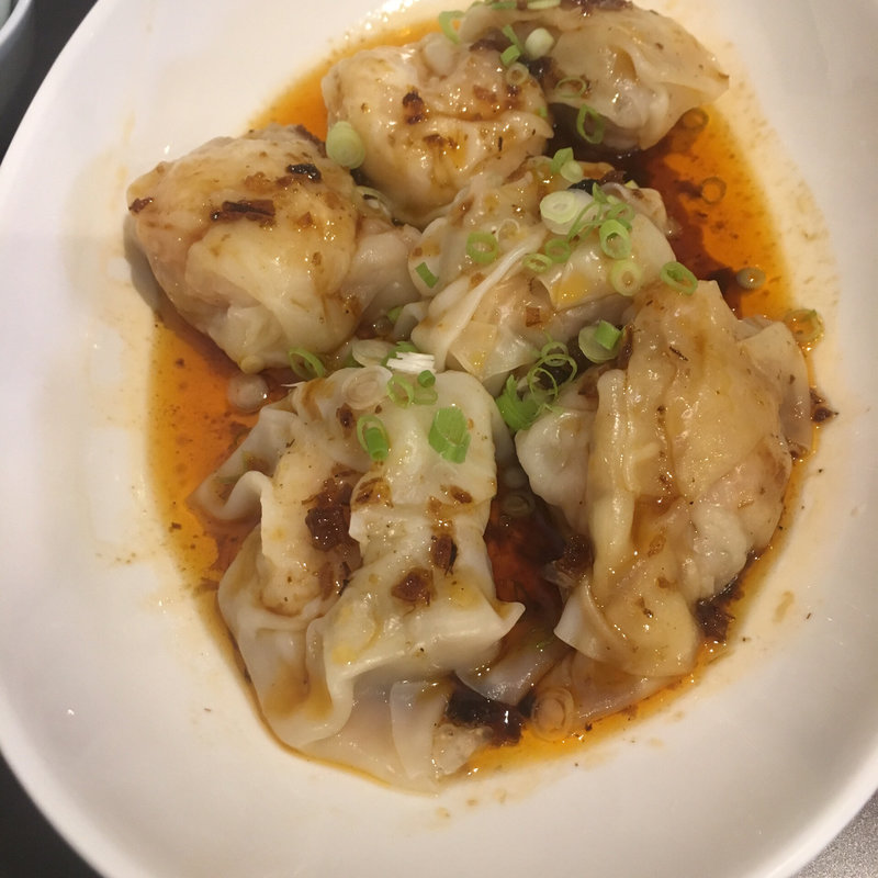 エビワンタンピリ辛ソース(リアル台北)