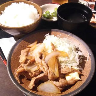 鶏生姜焼き定食(やきとりセンター 川崎リバーク店)