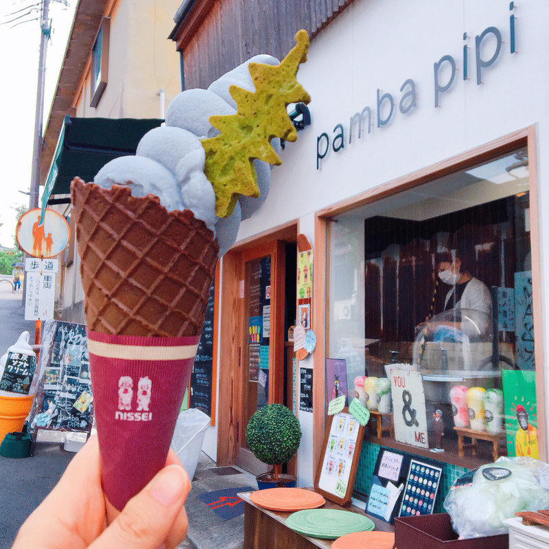 麻炭ソフトクリーム(pamba pipi)