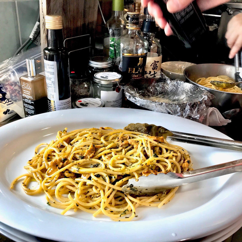 ウニのアーリオオーリオペペロンチーノ(ベリッシモサロン)