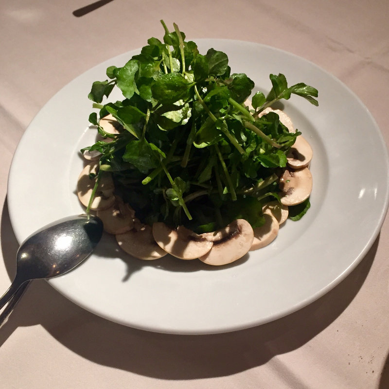 マッシュルームとクレソンのサラダ(ヌガ)