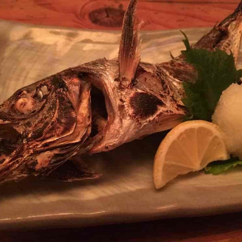 鯵の塩焼き(居酒舎にし山)