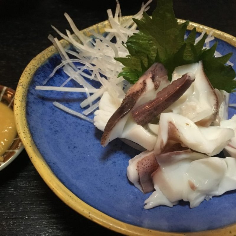 茹でイカと酢味噌(こいそ)