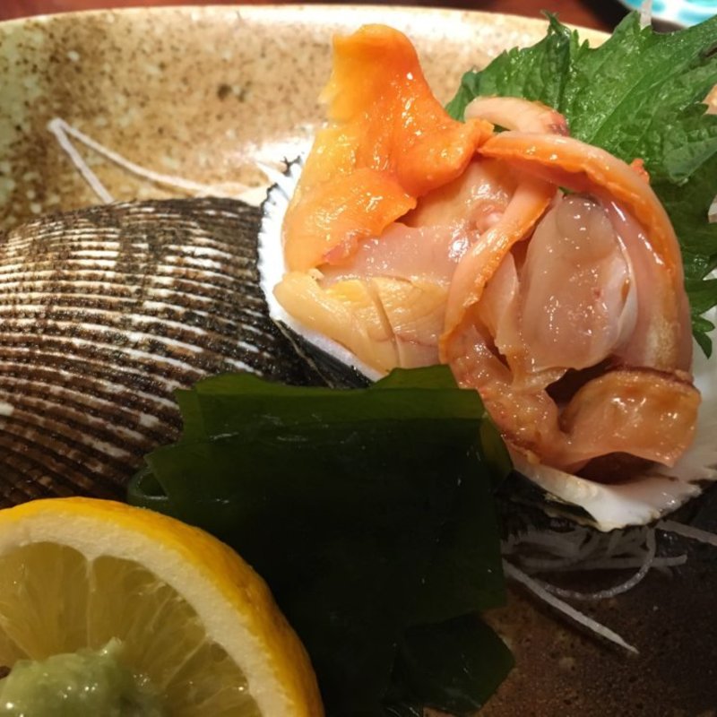 赤貝の刺身(割烹・小料理　輝石)