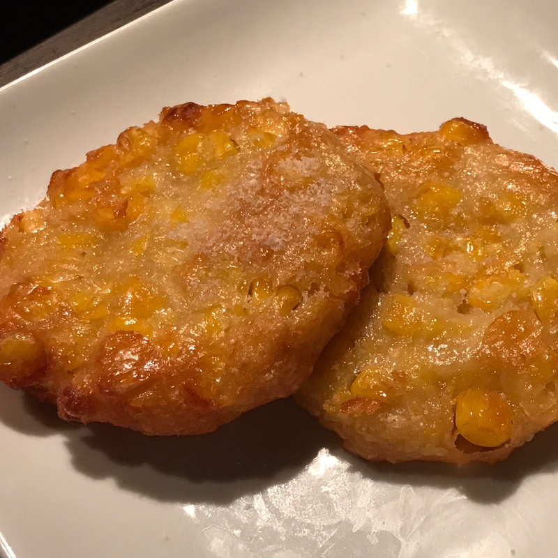 とうもろこしのチヂミ(あぶりや なんばダオーレ店)