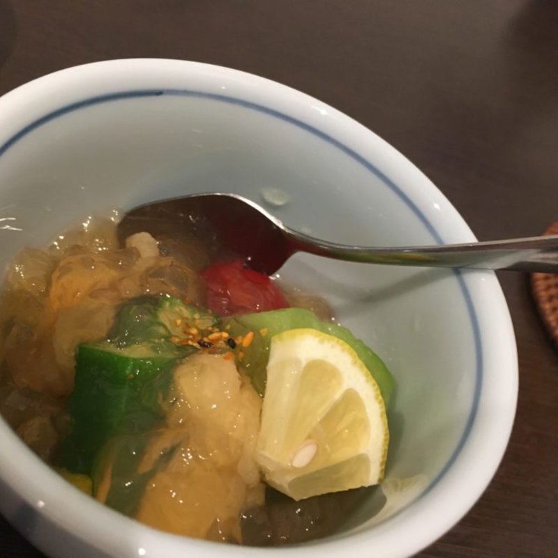 はも南蛮と地野菜リンゴ酢ジュレ(和食ほりた)