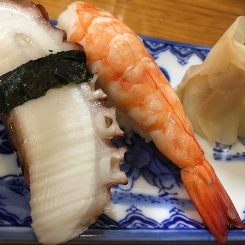 海老とたこの握り(寿司割烹 松ふじ （マツフジ）)