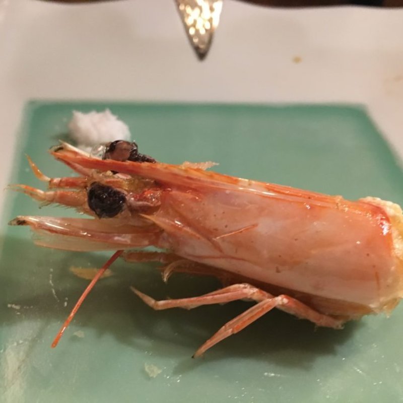 車海老の頭(天ぷら処 夢風)