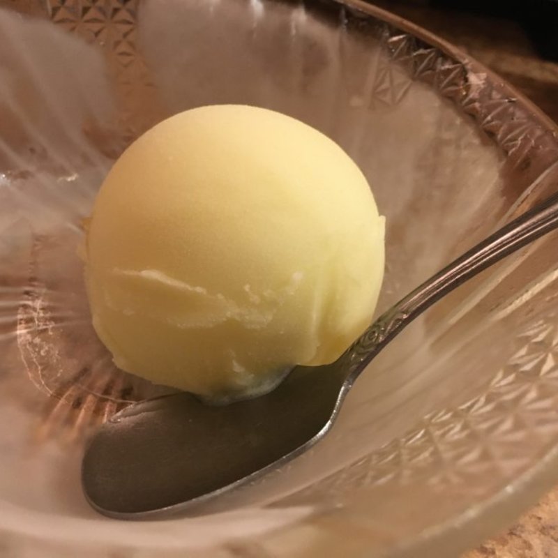 柚子シャーベット(天ぷら処 夢風)