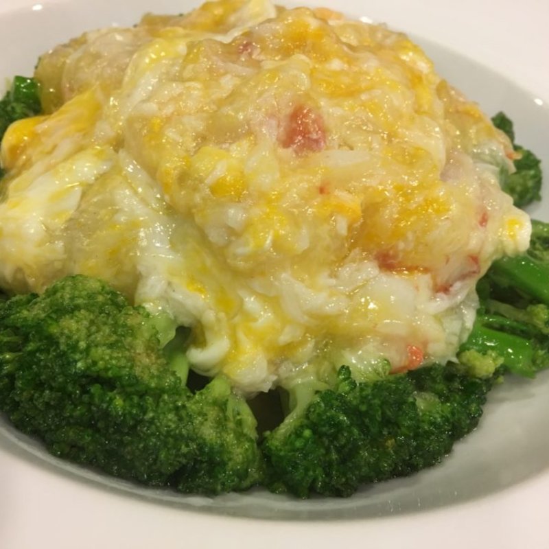 季節野菜の蟹肉あんかけ(群来軒)