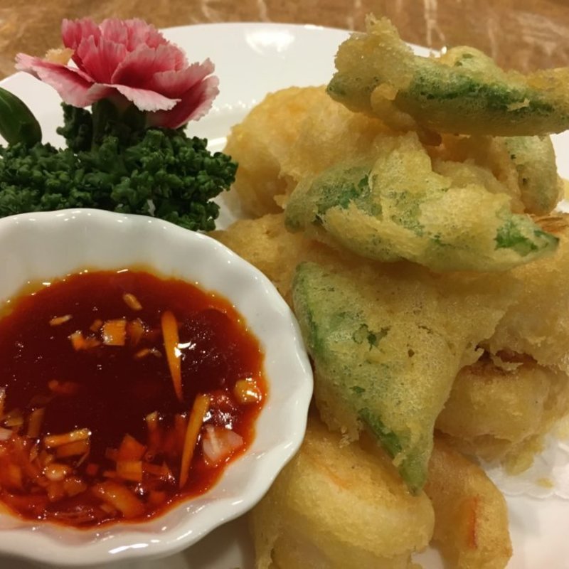 中華風芝エビの天婦羅(群来軒)