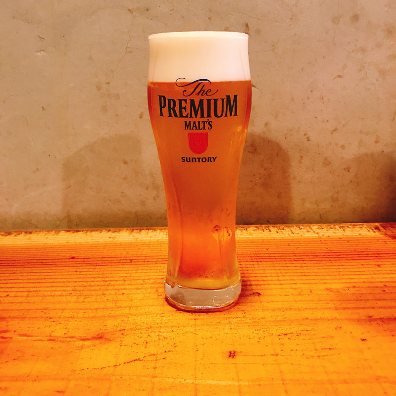 生ビール（プレミアムモルツ）(焼鳥串焼どろまみれ 四谷店)