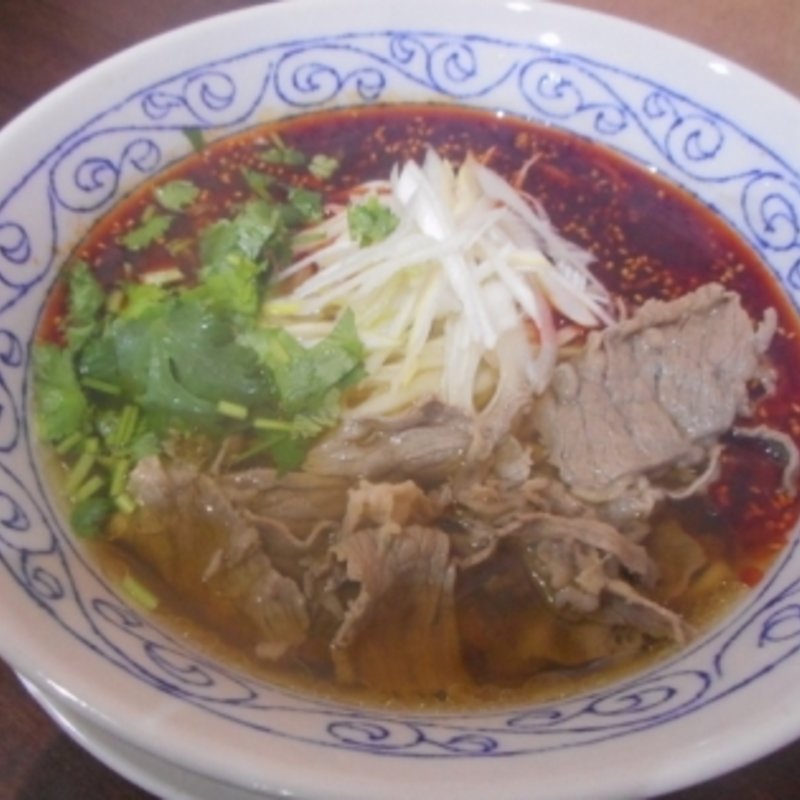麻辣(まーらー)牛肉ラーメン。(手延べらーめん 竹虎)