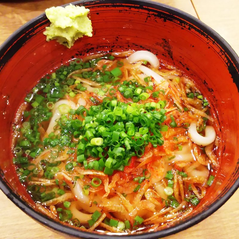 網海老うどん(磯丸水産 川崎駅前店)