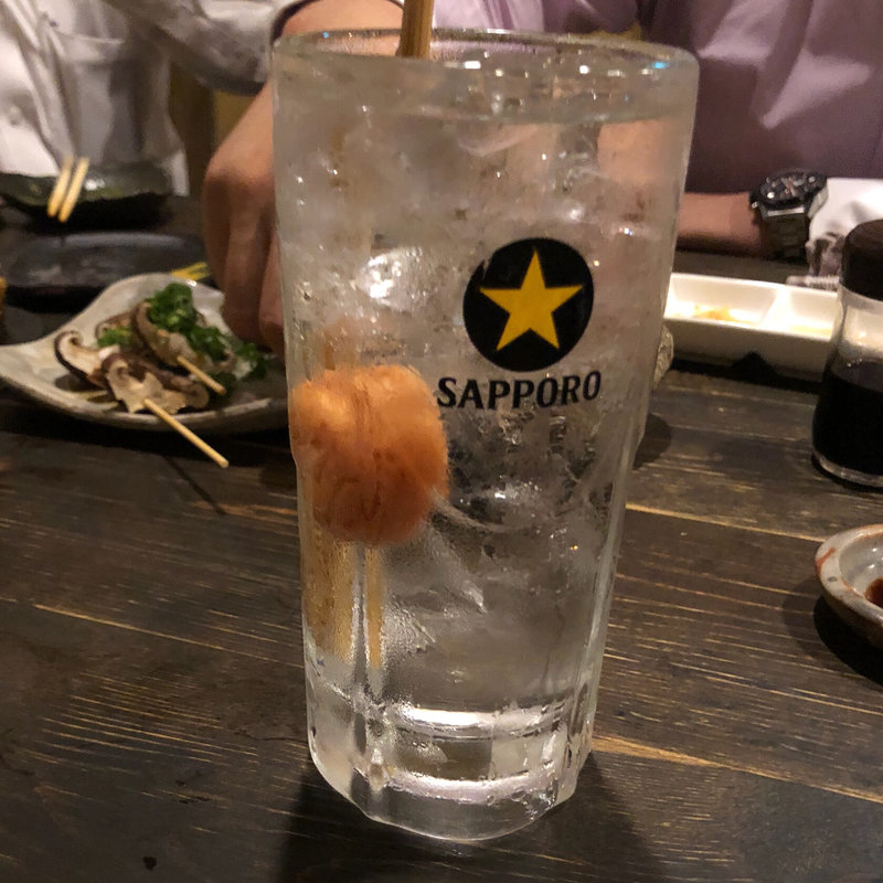 チューハイ 紀州梅干(串焼きと炉端のお店 なべ家)