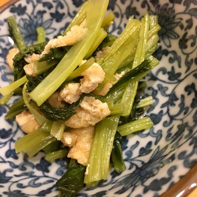小松菜と油あげのおひたし(家庭の味 ほろよい)