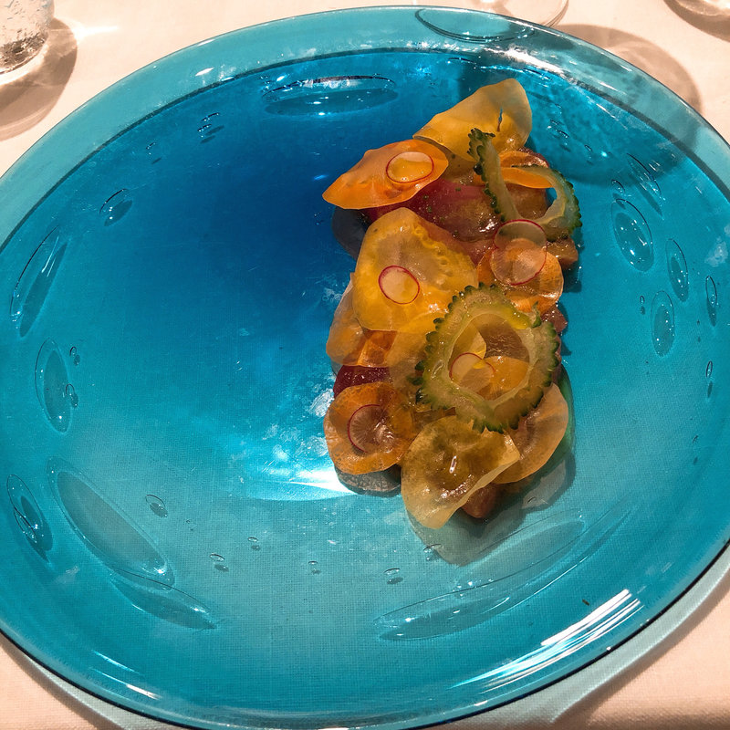 沖縄県産まぐろとスクガラスのカルパッチョ(ちゅらぬうじ )