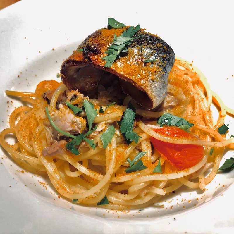 新サンマの炭焼きとカラスミのペペロンチーノ(da Rio(ダリオ))