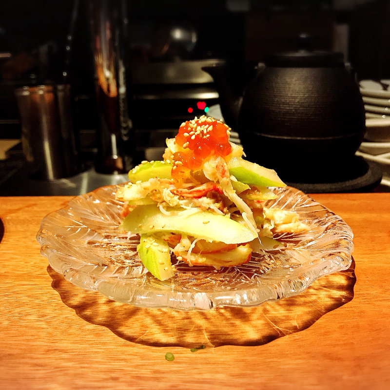 蟹と太胡瓜の梅わさび(酒家 の元)