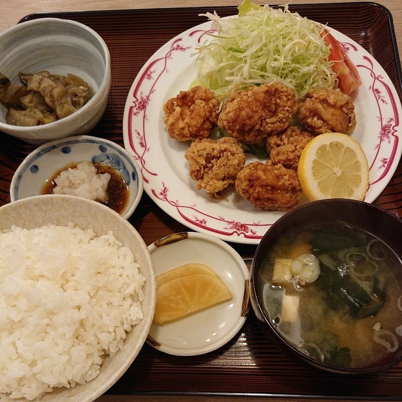 唐揚げ定食(竜田揚げ)(水戸屋食堂 )