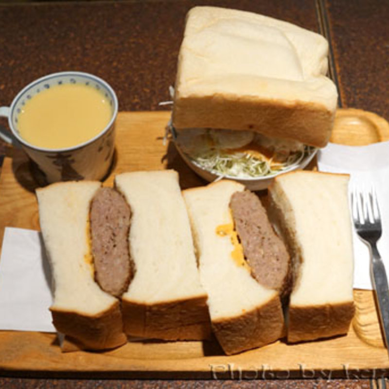 サンドイッチセット(ハンバーグサンド)(アメリカン )