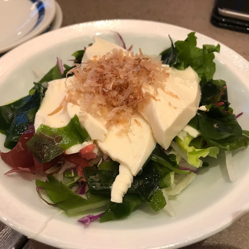 くずし豆腐と海藻サラダ(かごの屋 北大路下鴨店 )