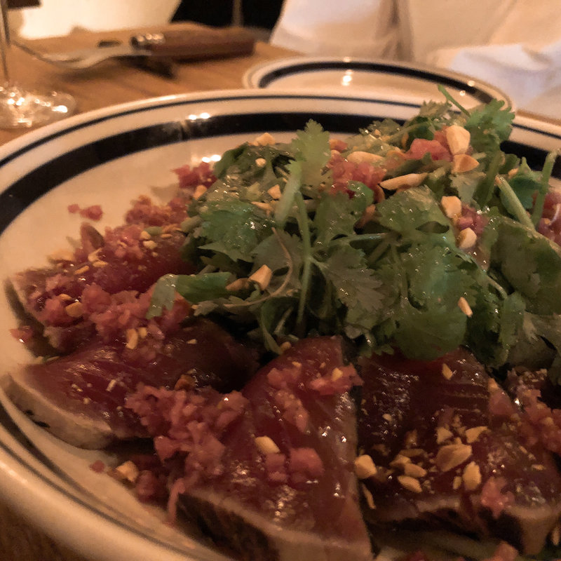 カツオとパクチーのサラダ(ラ ピヨッシュ)