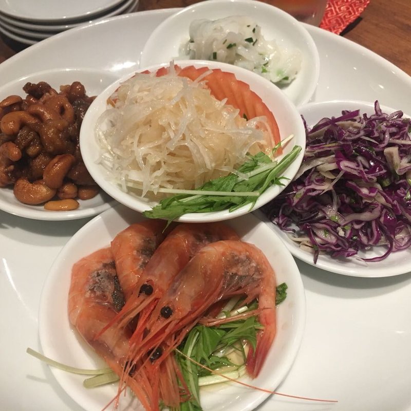 前菜5種盛り合わせ(鉄板中華 青山シャンウェイ 神楽坂店)