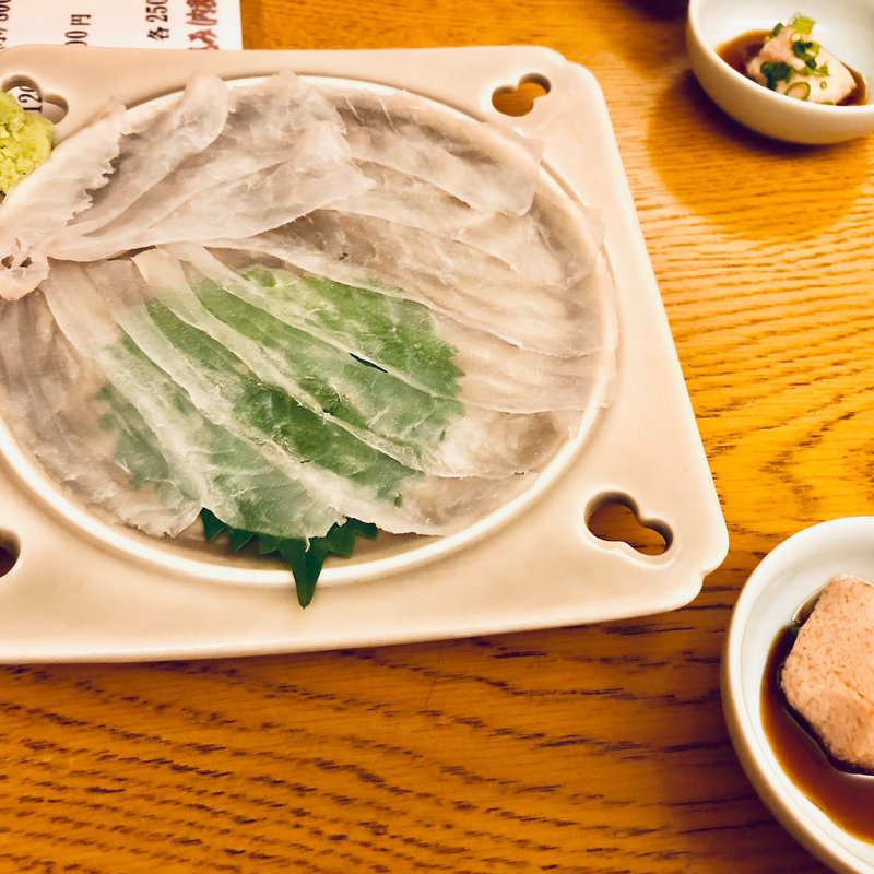 カワハギ刺し(鮨和花)