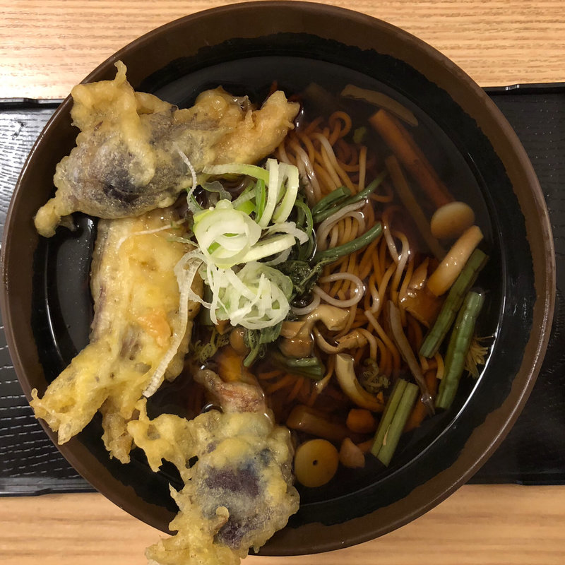 山菜そば(みょうが天)(おか田 )