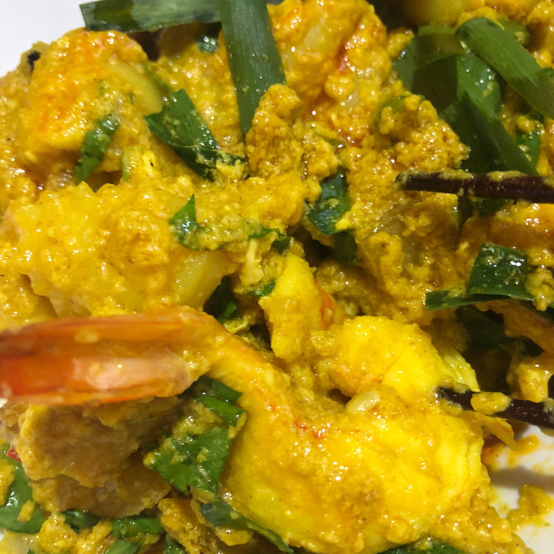 タイ風シーフードカレー炒め(チャオサイゴン パリバール 中野坂上店)