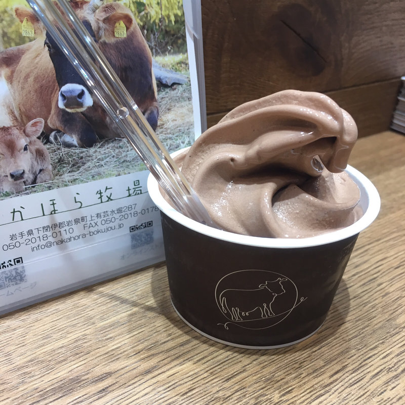 自然放牧ソフトクリーム チョコ(なかほら牧場)