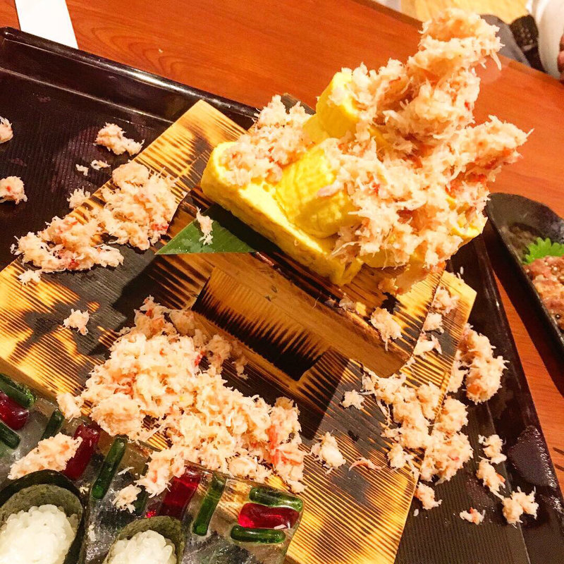 かにぶっかけ出汁巻き卵(北海道海鮮 にほんいち 本町店)