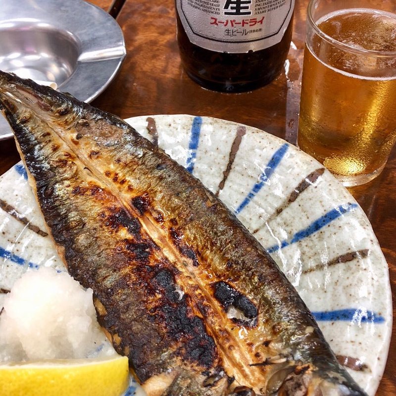 秋刀魚の開き(金時食堂)