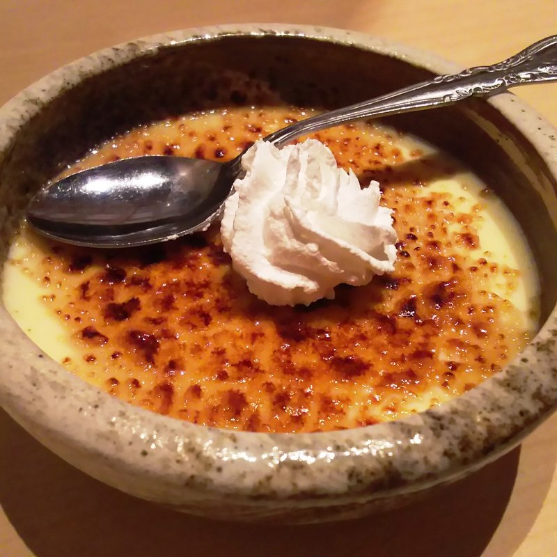 自家製濃厚クリームブリュレ(個室居酒屋 いごこち 清水)